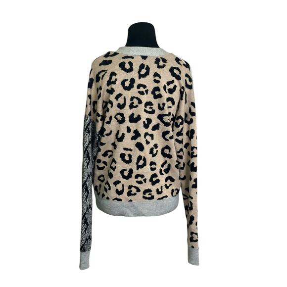 Payton Primrose animal print patchwork long sleeves cardigan size Small - Picture 2 of 12